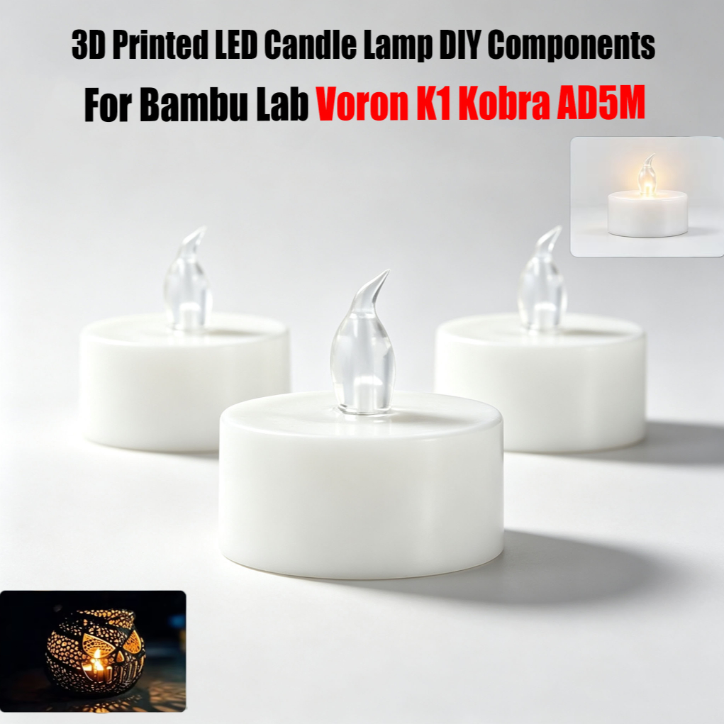 3D Printing Bambu Lab - Комплектующие для 3D-печатных светодиодных ламп-свечей, декоративные
